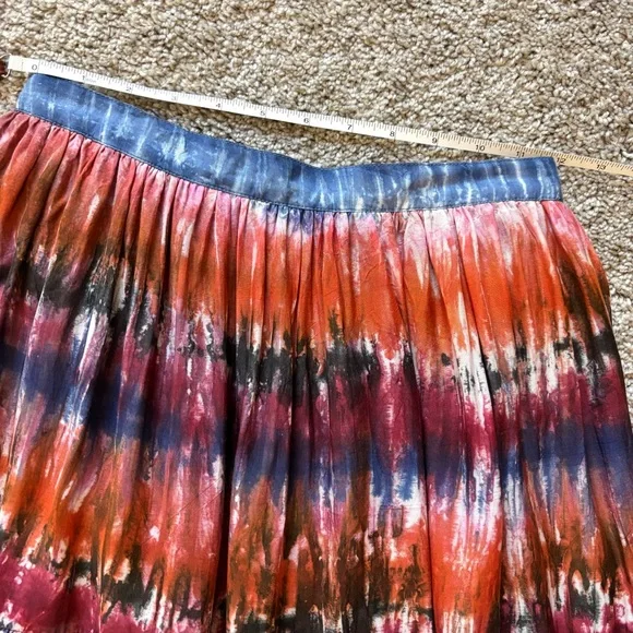 Anthropologie Oksana Norblack Norwhite Tie Dye Midi Skirt Women’s XS Boho - Picture 8 of 10